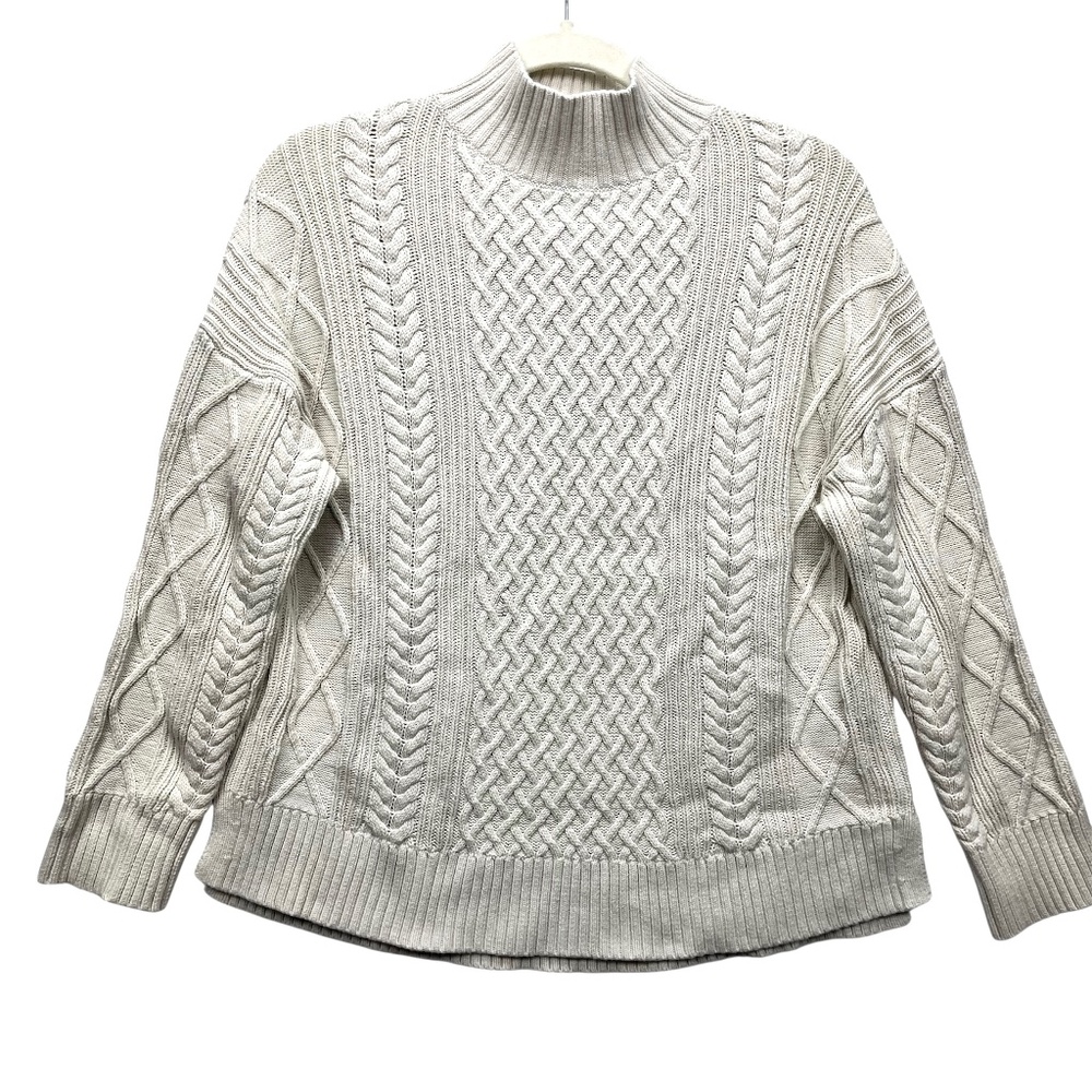 Cotton Cable-Knit Sweater Women size Small